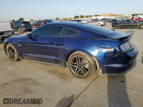 2020 Ford Mustang GT with VIN 1FA6P8CF0L5130233, listed as a Copart auction lot 57166475 with 75,523 mi miles and Salvage title. Bid and sale history available at DreamBid. Image 2.