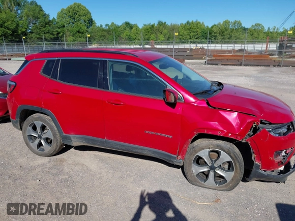 2017 Jeep Compass Latitude with VIN 3C4NJDBBXHT666614, listed as a IAAI auction lot 42318108 with 79,413 mi miles and . Bid and sale history available at DreamBid. Image 13.