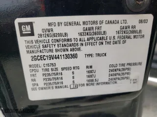 2004 Chevrolet Silverado 1500 with VIN 2GCEC19V441130360, listed as a Copart auction lot 50205705 with 167,625 mi miles and Salvage Title. Bid and sale history available at carsss.com. Image 12.