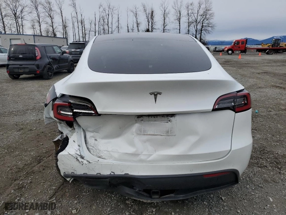 2021 Tesla Model Y Standard Range with VIN 5YJYGDED6MF121446, listed as a Copart auction lot 48629295 with 0 mi miles and Salvage Title. Bid and sale history available at carsss.com. Image 6.
