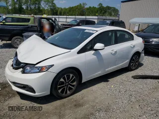 2013 Honda Civic EX with VIN 19XFB2F8XDE243776, listed as a Copart auction lot 53883755 with 50,080 mi miles and Salvage Title. Bid and sale history available at DreamBid. Image 1.