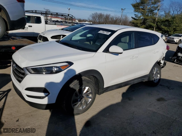 2018 Hyundai Tucson SE with VIN KM8J23A40JU808341, listed as a Copart auction lot 42802795 with 46,639 mi miles and Salvage Title. Bid and sale history available at carsss.com. Image 1.