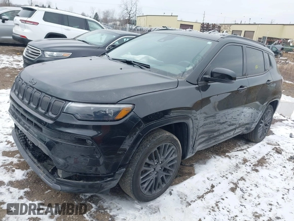2022 Jeep Compass High Altitude with VIN 3C4NJDCB1NT173074, listed as a IAAI auction lot 41555802 with 65,315 mi miles and . Bid and sale history available at carsss.com. Image 2.