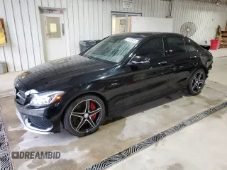 2016 Mercedes-Benz C 450 AMG with VIN 55SWF6EB4GU124353, listed as a Copart auction lot 61835685 with 85,125 mi miles and Salvage title. Bid and sale history available at DreamBid. Image 1.