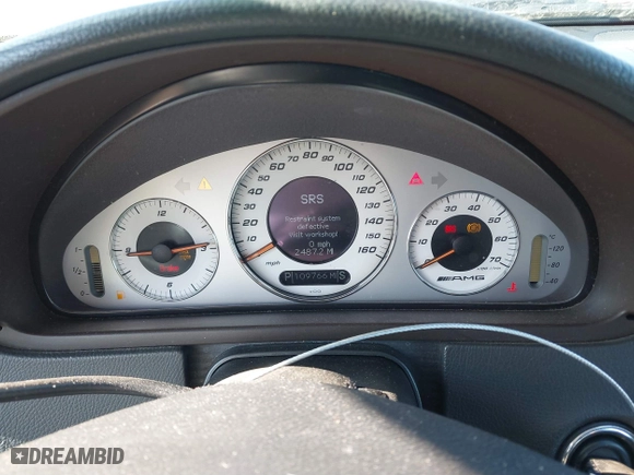 2004 Mercedes-Benz CLK-Class AMG with VIN WDBTJ76H24F113952, listed as a IAAI auction lot 41690890 with 109,766 mi miles. Bid and sale history available at carsss.com. Image 7.