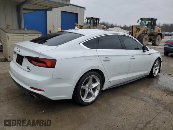 2018 Audi A5 Sportback Premium Plus with VIN WAUENCF54JA011636, listed as a Copart auction lot 39844873 with 98,266 mi miles. Bid and sale history available at carsss.com. Image 3.