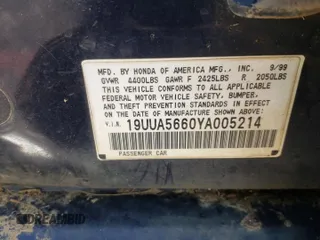 2000 Acura TL with VIN 19UUA5660YA005214, listed as a Copart auction lot 73686263 with 296,285 mi miles and Salvage Title. Bid and sale history available at carsss.com. Image 12.