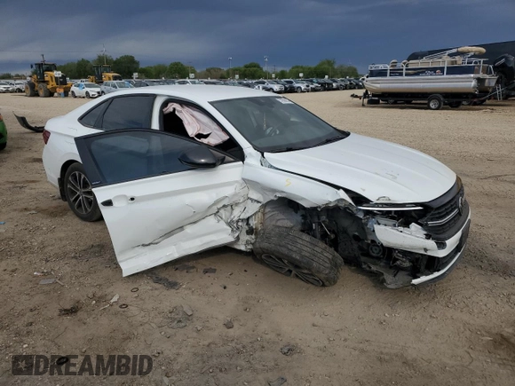 2024 Volkswagen Jetta Sport with VIN 3VWBM7BU6RM007967, listed as a Copart auction lot 57858955 with 14,088 mi miles and Salvage title. Bid and sale history available at DreamBid. Image 4.
