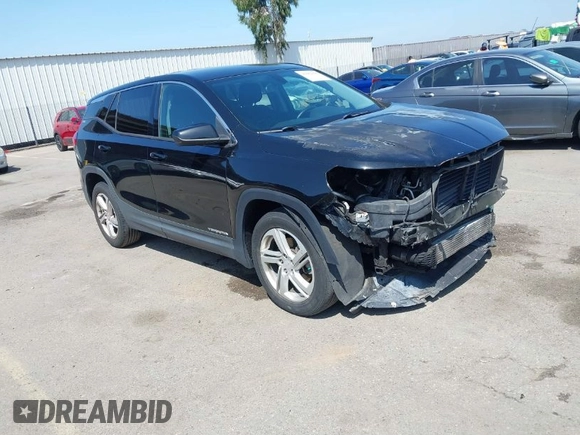 2018 GMC Terrain SLE with VIN 3GKALMEX8JL244173, listed as a IAAI auction lot 41882396 with 81,070 mi miles. Bid and sale history available at carsss.com. Image 1.