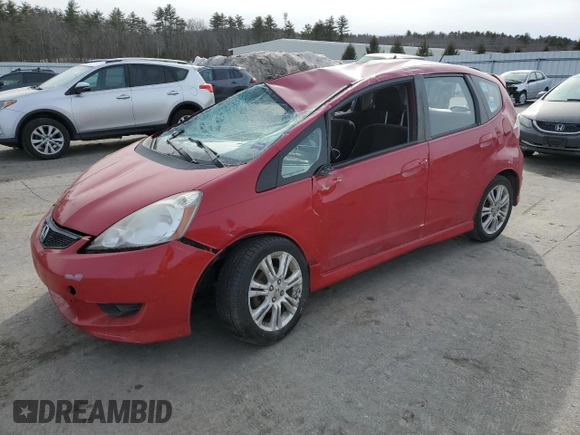 2010 Honda Fit Sport with VIN JHMGE8H47AS002256, listed as a Copart auction lot 48681625 with 0 mi miles and Salvage Title. Bid and sale history available at carsss.com. Image 1.