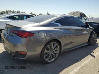2021 Infiniti Q60 Red Sport 400 with VIN JN1FV7LK5MM530077, listed as a Copart auction lot 52732985 with 38,404 mi miles and Salvage title. Bid and sale history available at DreamBid. Image 3.