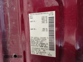 2018 Nissan Maxima SV с VIN 1N4AA6AP6JC395727, выставлен на аукционе IAAI как лот 42026779 с пробегом 164 379 миль миль и . История ставок и продаж доступна на DreamBid. Изображение 9.