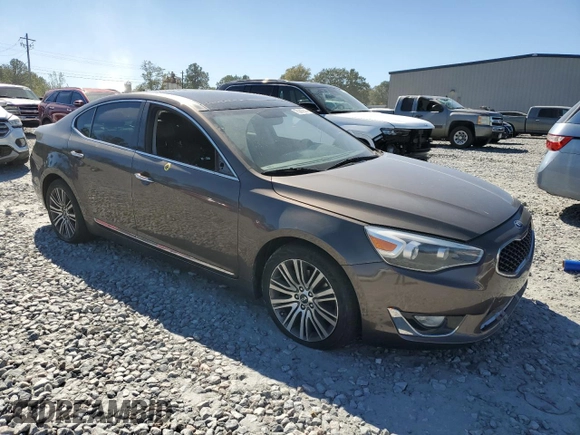 2015 Kia Cadenza Premium with VIN KNALN4D71F5186301, listed as a Copart auction lot 75397644 with 142,478 mi miles and Salvage Title. Bid and sale history available at carsss.com. Image 4.
