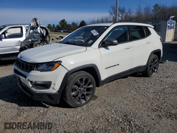 2021 Jeep Compass 80th Anniversary with VIN 3C4NJCEB7MT597400, listed as a Copart auction lot 41338215 with 78,247 mi miles and Salvage Title. Bid and sale history available at carsss.com. Image 1.