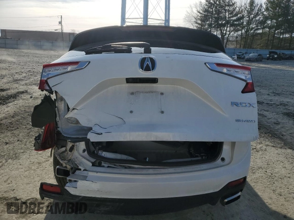 2023 Acura RDX with VIN 5J8TC2H37PL021386, listed as a Copart auction lot 44614815 with 17,725 mi miles and Salvage Title. Bid and sale history available at carsss.com. Image 6.