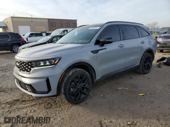 2023 Kia Sorento X-Line SX Prestige with VIN 5XYRKDLF1PG229431, listed as a Copart auction lot 85268994 with 36,577 mi miles and Salvage Title. Bid and sale history available at DreamBid. Image 1.