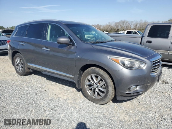 2015 Infiniti QX60 with VIN 5N1AL0MMXFC506575, listed as a Copart auction lot 48435245 with 61,198 mi miles and Salvage Title. Bid and sale history available at DreamBid. Image 4.