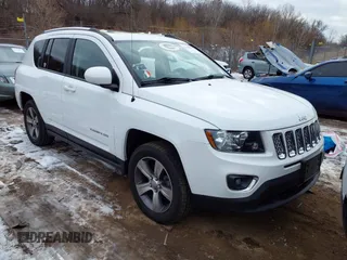 2017 Jeep Compass Latitude with VIN 1C4NJDEB5HD139453, listed as a IAAI auction lot 41160877 with 77,906 mi miles and . Bid and sale history available at DreamBid. Image 1.