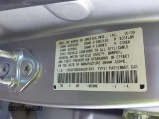2009 Honda Accord EX-L with VIN 1HGCP36839A021991, listed as a IAAI auction lot 41778441 with 98,748 mi miles and . Bid and sale history available at DreamBid. Image 9.