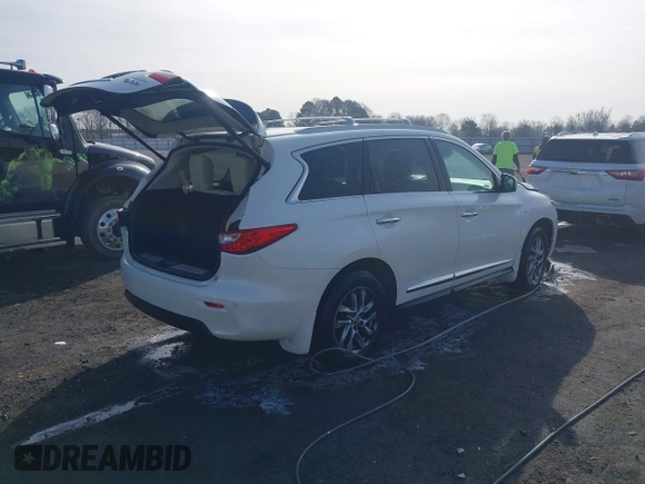 2015 Infiniti QX60 with VIN 5N1AL0MM0FC515589, listed as a IAAI auction lot 41420447 with 172,570 mi miles and . Bid and sale history available at DreamBid. Image 4.