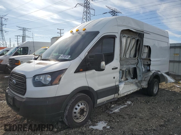 2018 Ford Transit with VIN 1FTBF4XV0JKA95293, listed as a Copart auction lot 42515315 with 198,291 mi miles and Salvage Title. Bid and sale history available at DreamBid. Image 1.