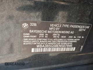 2014 BMW 3 Series 328i xDrive с VIN WBA3B5G58ENS07846, выставлен на аукционе IAAI как лот 42594298 с пробегом 172 617 миль миль и . История ставок и продаж доступна на DreamBid. Изображение 9.