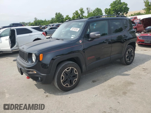 2016 Jeep Renegade Trailhawk with VIN ZACCJBCTXGPC79747, listed as a Copart auction lot 59578285 with 60,718 mi miles and Salvage title. Bid and sale history available at DreamBid. Image 1.