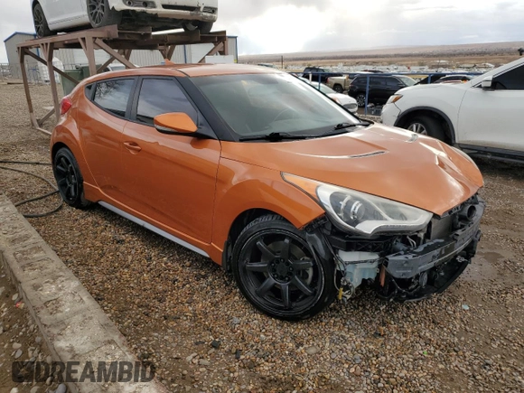 2014 Hyundai Veloster Turbo with VIN KMHTC6AE4EU193525, listed as a Copart auction lot 47676345 with 170,415 mi miles and Clean Title. Bid and sale history available at carsss.com. Image 4.