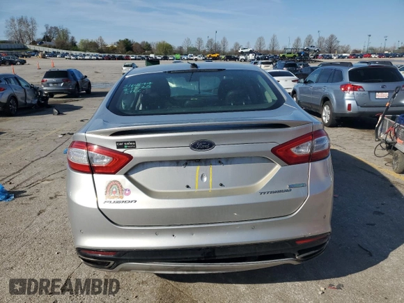 2014 Ford Fusion Titanium with VIN 3FA6P0K90ER228580, listed as a Copart auction lot 49986585 with Not Provided miles and Salvage Title. Bid and sale history available at DreamBid. Image 6.