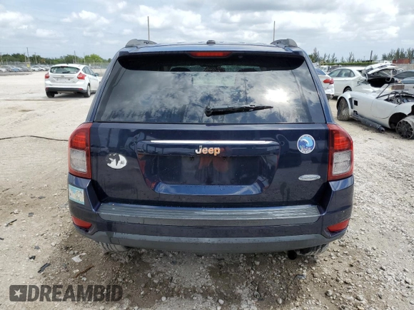 2014 Jeep Compass Latitude with VIN 1C4NJCEB5ED692156, listed as a Copart auction lot 53433385 with 124,348 mi miles and Salvage Title. Bid and sale history available at carsss.com. Image 6.