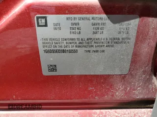 2011 Cadillac CTS Premium with VIN 1G6DS5ED3B0102550, listed as a Copart auction lot 54325525 with Not Provided miles and Clean Title. Bid and sale history available at carsss.com. Image 12.