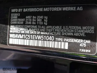 2014 BMW X1 sDrive28i with VIN WBAVM1C51EVW51040, listed as a IAAI auction lot 41956856 with 1 mi miles. Bid and sale history available at carsss.com. Image 9.