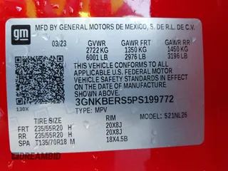 2023 Chevrolet Blazer RS z VIN 3GNKBERS5PS199772, wystawiony jako IAAI lot #41956515 z przebiegiem 42 291 mil mil oraz . Historia ofert i sprzedaży dostępna na DreamBid. Obrazek 9.