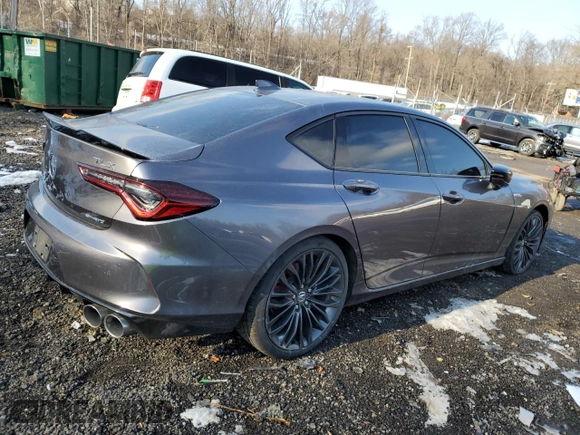 2021 Acura TLX Type S with VIN 19UUB7F04MA001598, listed as a Copart auction lot 41467135 with 54,187 mi miles and Salvage Title. Bid and sale history available at carsss.com. Image 3.