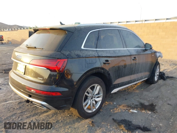 2023 Audi Q5 S line Premium with VIN WA1GAAFY1P2052745, listed as a IAAI auction lot 41454501 with Not provided miles and . Bid and sale history available at DreamBid. Image 4.