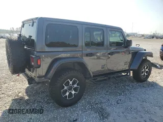 2021 Jeep Wrangler Unlimited Rubicon with VIN 1C4HJXFG6MW764208, listed as a Copart auction lot 49484545 with 47,345 mi miles and Salvage Title. Bid and sale history available at DreamBid. Image 3.