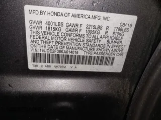 2019 Acura ILX with VIN 19UDE2F38KA014016, listed as a IAAI auction lot 42280726 with 66,303 mi miles and . Bid and sale history available at DreamBid. Image 9.