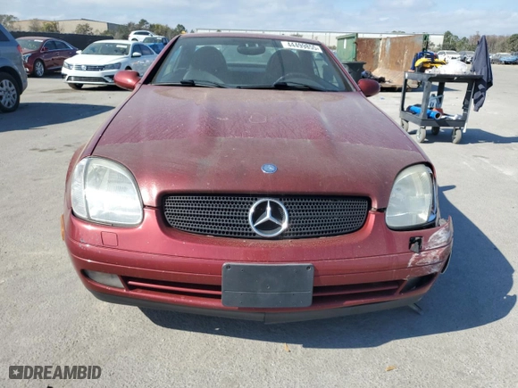 2000 Mercedes-Benz SLK-Class Kompressor with VIN WDBKK47F8YF161417, listed as a Copart auction lot 44499855 with 160,738 mi miles and Salvage Title. Bid and sale history available at carsss.com. Image 5.