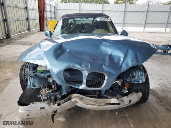 1996 BMW 3-Series Z3 with VIN 4USCH7329TLB73608, listed as a Copart auction lot 79603464 with 0 mi miles and Salvage Title. Bid and sale history available at carsss.com. Image 5.
