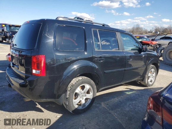 2013 Honda Pilot EX-L with VIN 5FNYF4H56DB047288, listed as a Copart auction lot 46247905 with 123,453 mi miles and Salvage Title. Bid and sale history available at DreamBid. Image 3.