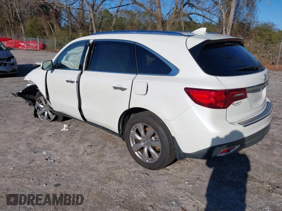 2014 Acura MDX Advance with VIN 5FRYD4H89EB028427, listed as a IAAI auction lot 41215006 with Not Provided miles and . Bid and sale history available at DreamBid. Image 3.