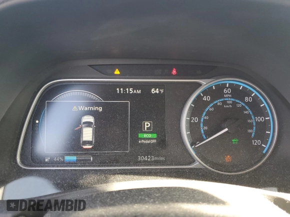 2018 Nissan LEAF S z VIN 1N4AZ1CP5JC306884, wystawiony jako Copart lot #46136825 z przebiegiem 30 423 mil mil oraz Szkoda całkowita • Salvage title. Historia ofert i sprzedaży dostępna na DreamBid. Obrazek 9.