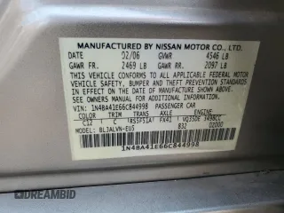 2006 Nissan Maxima 3.5 SE with VIN 1N4BA41E66C844998, listed as a Copart auction lot 66178674 with 105,934 mi miles and Salvage Title. Bid and sale history available at carsss.com. Image 14.