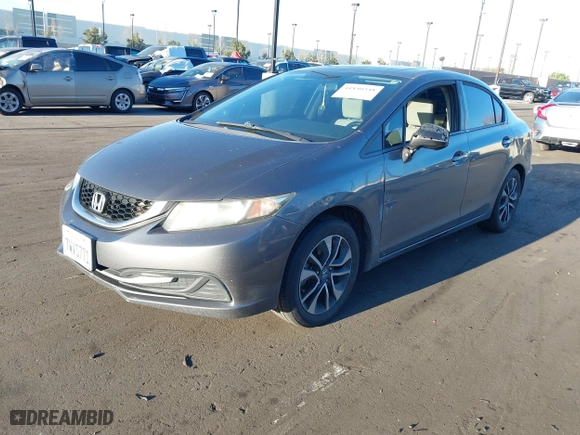 2013 Honda Civic Sdn EX with VIN 2HGFB2F86DH507873, listed as a IAAI auction lot 41840348 with 215,620 mi miles. Bid and sale history available at carsss.com. Image 22.