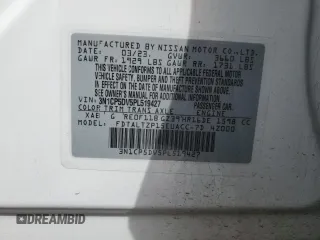 2023 Nissan Kicks SR with VIN 3N1CP5DV5PL519427, listed as a Copart auction lot 51235705 with 21,371 mi miles and Salvage Title. Bid and sale history available at carsss.com. Image 12.