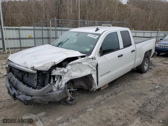 2019 Chevrolet Silverado 1500 LD Work Truck with VIN 2GCVKNEC5K1188862, listed as a Copart auction lot 43757685 with 0 mi miles and Salvage Title. Bid and sale history available at carsss.com. Image 1.
