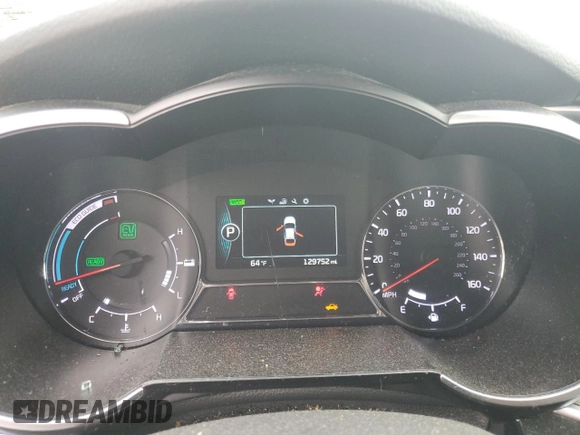 2014 Kia Optima Hybrid LX with VIN KNAGM4AD0E5073615, listed as a Copart auction lot 53137495 with 129,752 mi miles and Salvage Title. Bid and sale history available at carsss.com. Image 9.