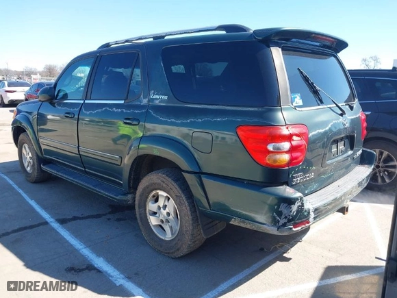 2001 Toyota Sequoia Limited with VIN 5TDBT48A01S048312, listed as a IAAI auction lot 41705751 with 283,397 mi miles. Bid and sale history available at carsss.com. Image 3.