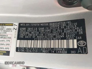2006 Toyota Matrix STD with VIN 2T1KR32E26C618573, listed as a IAAI auction lot 41742787 with 86,067 mi miles and . Bid and sale history available at DreamBid. Image 9.