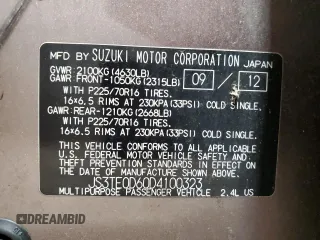 2013 Suzuki Grand Vitara Premium z VIN JS3TE0D60D4100323, wystawiony jako Copart lot #59333335 z przebiegiem 102 368 mil mil oraz Szkoda całkowita • Salvage title. Historia ofert i sprzedaży dostępna na DreamBid. Obrazek 13.